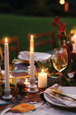 UYUNI Pelarljus LED 6x10 cm, Gräddvit