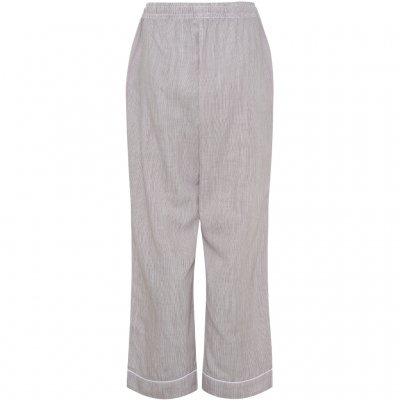 Pyjamasbyxor Pilan, vit/brunrandiga