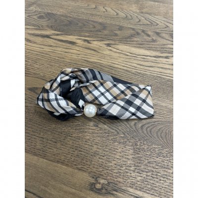 Liten scarf med magnet, Rutig/svart
