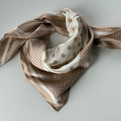 Liten scarf Dots, beige