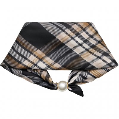 Liten scarf med magnet, Rutig/svart