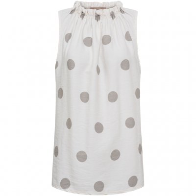 Topp Lucina, beige med prickar