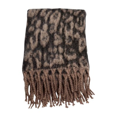 Pläd Yumi, beige/svart