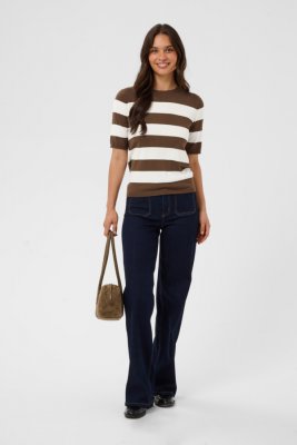 KAlizza Striped Knit - Carafe/Chalk Wide Stripe