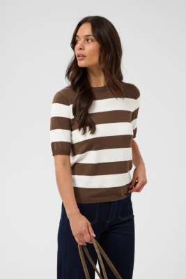 KAlizza Striped Knit - Carafe/Chalk Wide Stripe