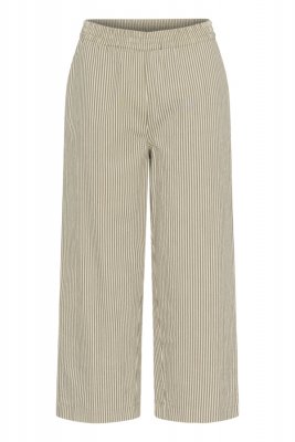 Kanaya Striped Culotte Pants, Brindle/Turledo