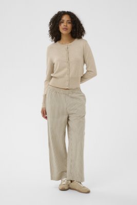 Kanaya Striped Culotte Pants, Brindle/Turledo