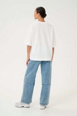 T-shirt More Amor, vit/cerise