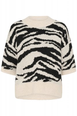 Stickad tröja Kasandra, Turtledove/Black