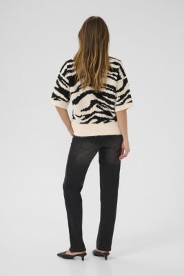 Stickad tröja Kasandra, Turtledove/Black