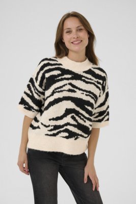 Stickad tröja Kasandra, Turtledove/Black