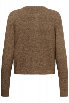 Stickad kofta Kaniel, Beige Melange