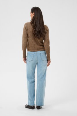 Stickad kofta Kaniel, Beige Melange