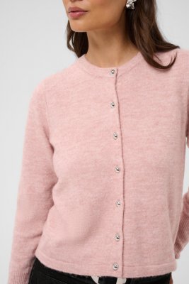 Stickad kofta Kaniel, Pale Mauve Melange