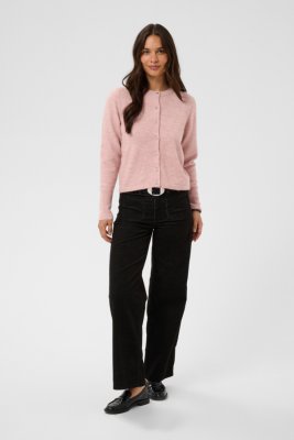 Stickad kofta Kaniel, Pale Mauve Melange