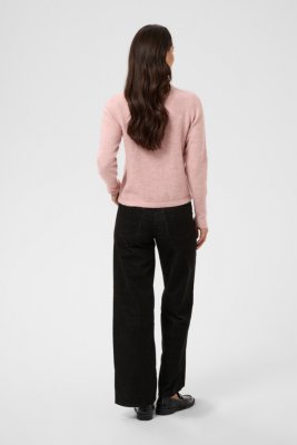 Stickad kofta Kaniel, Pale Mauve Melange