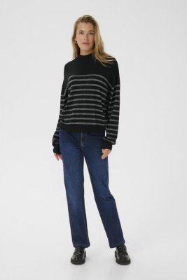 Turtleneck Pullover Kalizz, svart/silver