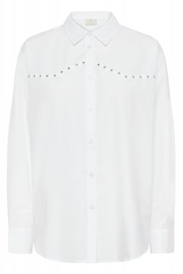 Skjorta med silvriga nitar Kasanni, Optical White