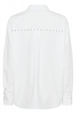 Skjorta med silvriga nitar Kasanni, Optical White