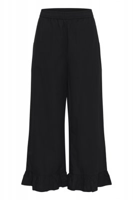 Kaverdina Flounce Pants, Black Deep