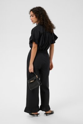 Kaverdina Flounce Pants, Black Deep