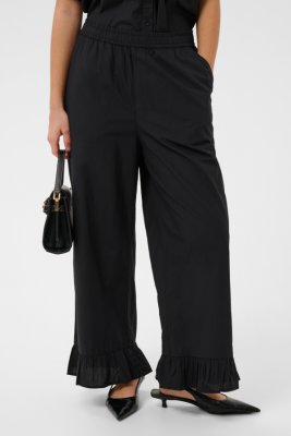 Kaverdina Flounce Pants, Black Deep