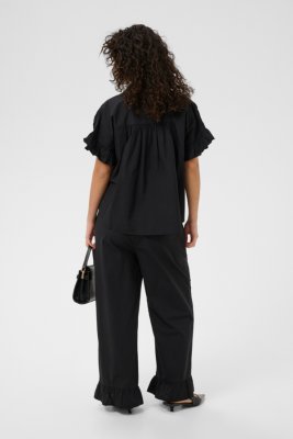 Kaverdina Flounce Pants, Black Deep