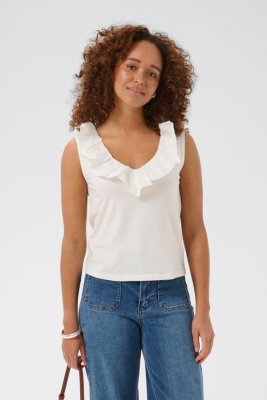 Topp med volang Ditte, Chalk