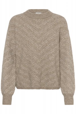 Stickad tröja Kahillery, Desert Taupe