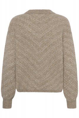 Stickad tröja Kahillery, Desert Taupe
