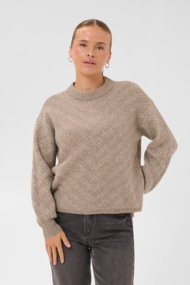 Stickad tröja Kahillery, Desert Taupe