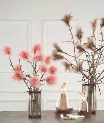 Fjädrar 12-pack Pudervippa, gammelrosa