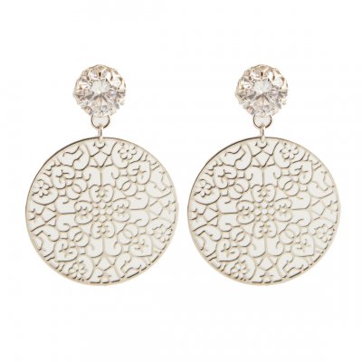 Spinn crystal earring, crystal steel
