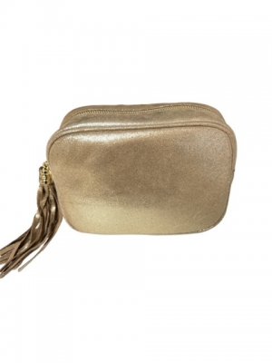 Skinnväska Tilde, Taupe med glitterprint