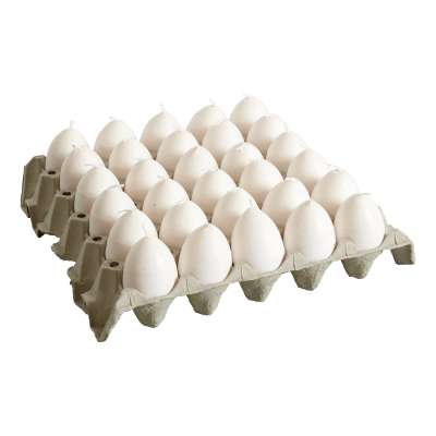 Äggljus med gula, Vit