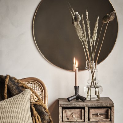 Ljus 18 cm RUSTIC, Sand