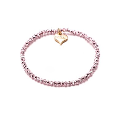 Armband Bling Pearls, ljusrosa