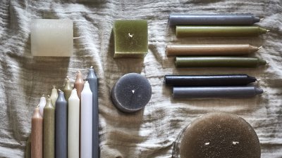 Ljus 28 cm RUSTIC, Vit