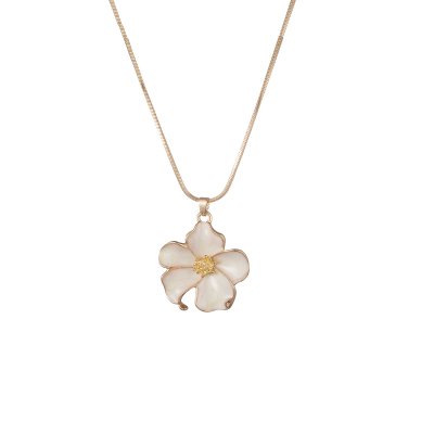 Kort halsband Garden Flower, ljusbeige/guld