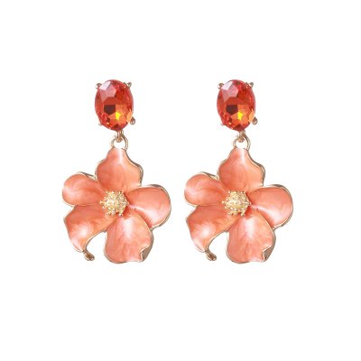Örhängen Garden Flower, korall/guld