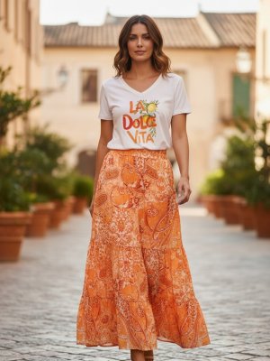 Kjol Bella, orange