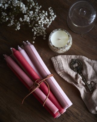 Ljus 28 cm RUSTIC, Old Rose