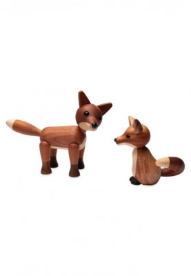 Foxy Räv Trädekoration 12 cm Mahogny