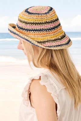 Sommarhatt, randig/multi