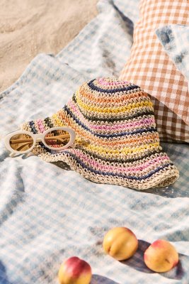 Sommarhatt, randig/multi