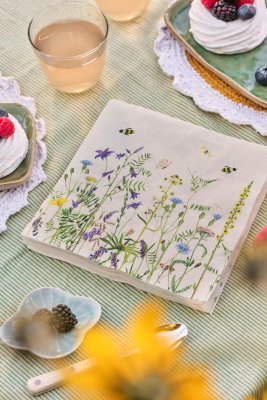Servetter, 20x20 cm, Sommarfält, 50-pack, Ib Laursen