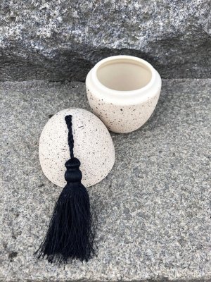 TOGO Burk med lock S, Natur/svart