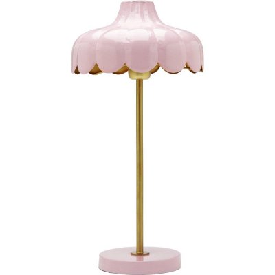 Wells bordslampa, rosa/guld