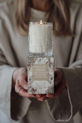 Majas Doftljus Smile Enjoy Life Spread Kindness & Be happy, sparkling lemon