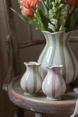 Majas Vas, Stripes Green/Taupe, Låg